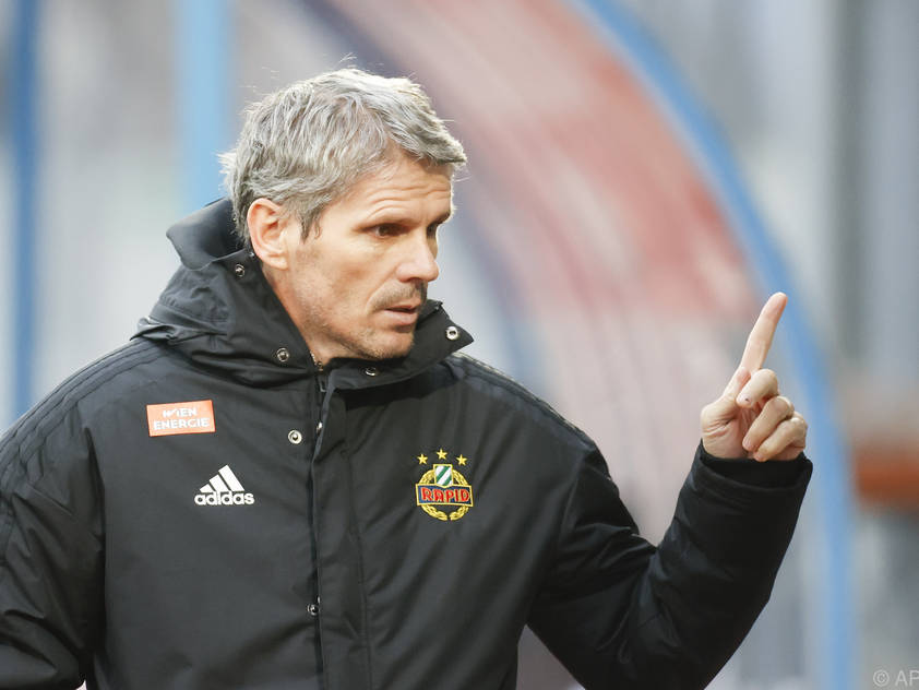 Coach Dietmar Kühbauer will mit Rapid die Siegesserie fortsetzen