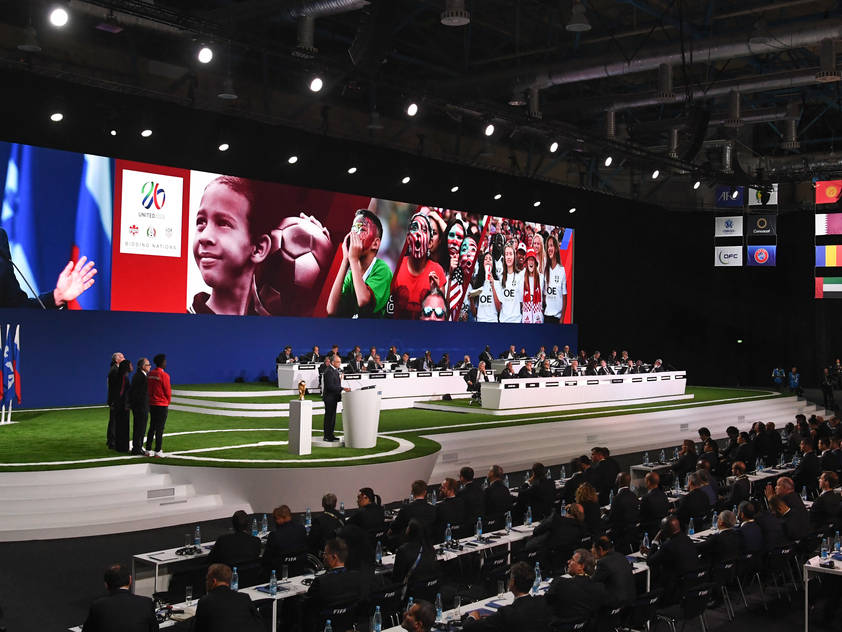 Die Vergabe beim FIFA-Kongress in Moskau