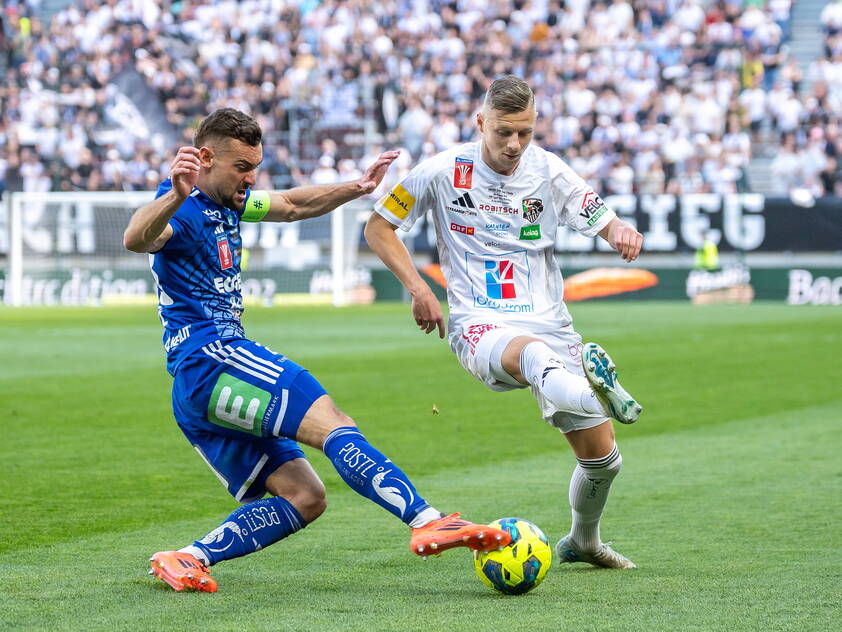 Umkämpfte Partie im Klagenfurter Wörtersee-Stadion
