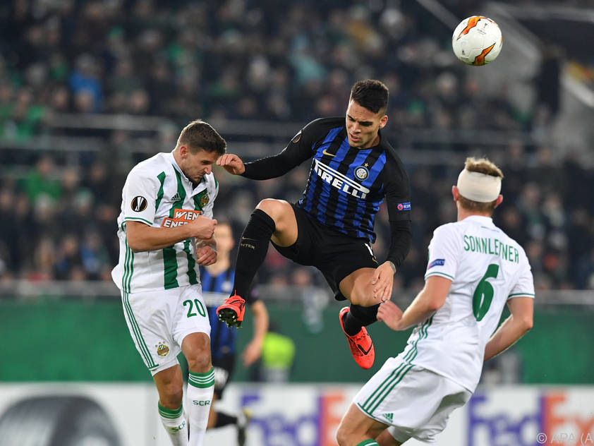 Inter erwies sich gegen Rapid als abgebrühte Mannschaft