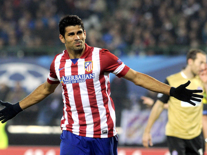 Atlético-Stürmerstar Diego Costa hatte mit der Austria-Abwehr sein Vergnügen