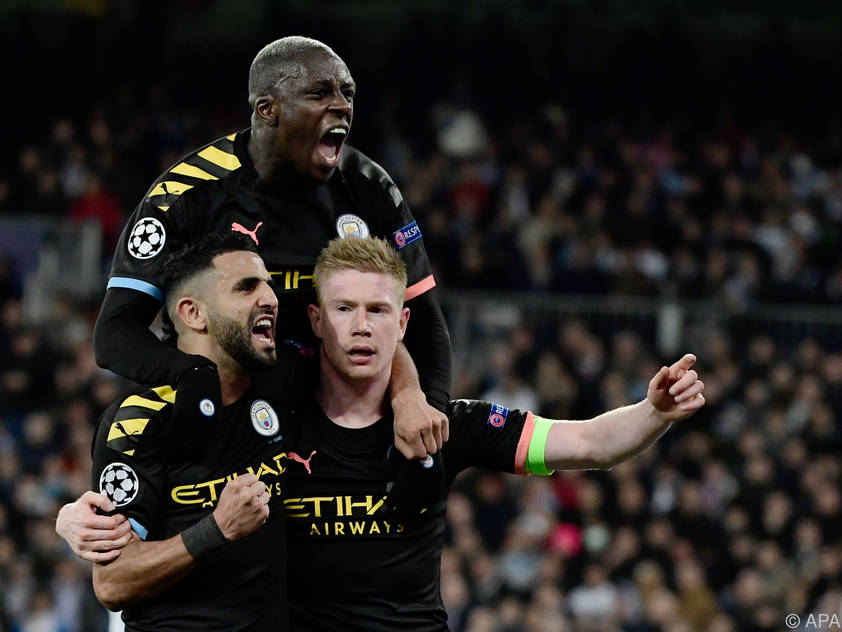 Jubel bei ManCity über den Sieg in Madrid Jubel bei ManCity über den Sieg in Madrid