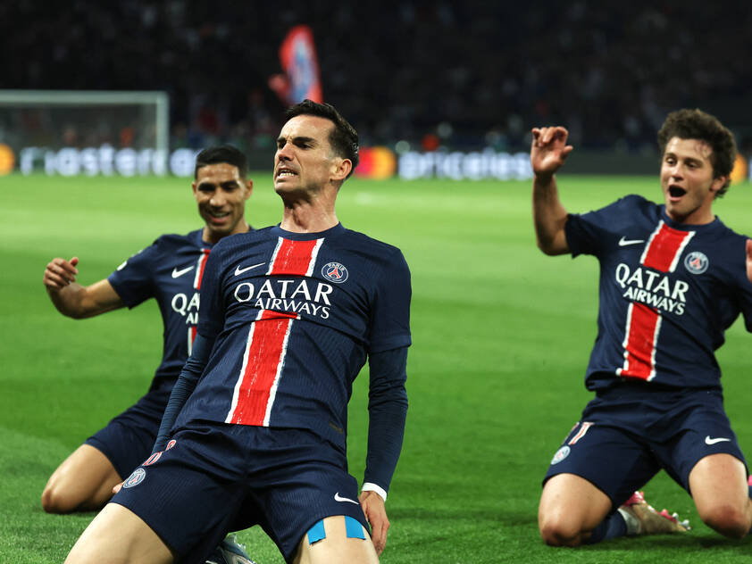 PSG-Torschütze Fabian Ruiz rutscht ins Glück PSG-Torschütze Fabian Ruiz rutscht ins Glück