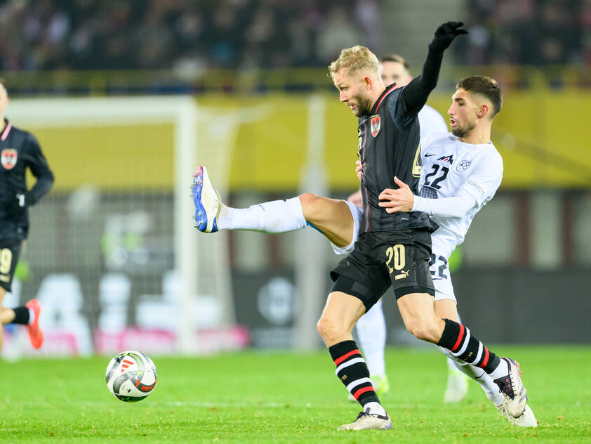 Laimer und Co. kamen gegen Slowenien nicht über ein 1:1 hinaus Laimer und Co. kamen gegen Slowenien nicht über ein 1:1 hinaus
