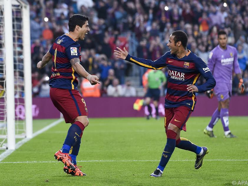 Dreimal trafen Suarez und Neymar insgesamt ins Tor von Villarreal