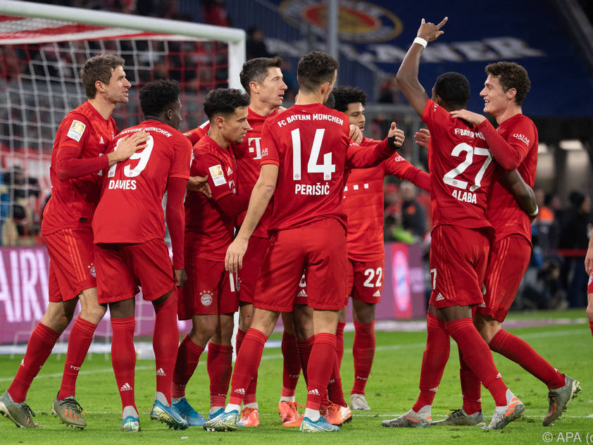 Bayern-Jubel beim 6:1-Kantersieg gegen Werder Bremen