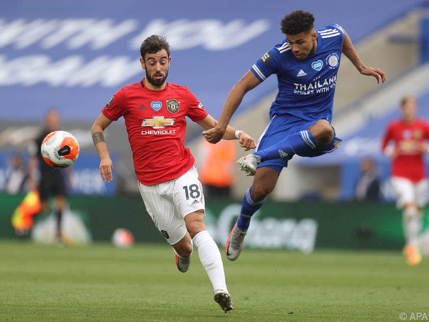 Manchester United bezwang Leicester mit 2:0