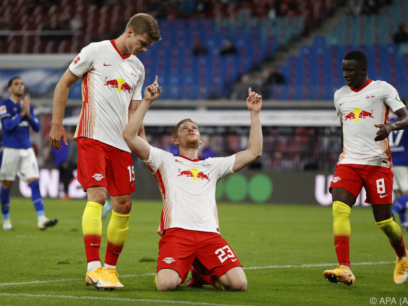 Marcel Halstenberg traf beim 4:0-Sieg der Leipziger gegen Schalke