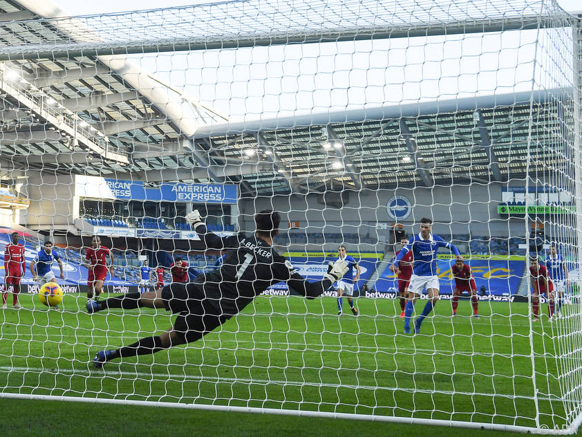 Brighton erzielte erst in der Nachspielzeit per Elfmeter den Ausgleich Brighton erzielte erst in der Nachspielzeit per Elfmeter den Ausgleich