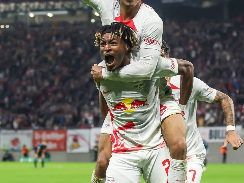 Yussuf Poulsen (oben) war Matchwinner für Leipzig Yussuf Poulsen (oben) war Matchwinner für Leipzig