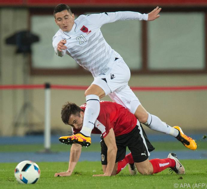In Wien setzte es für Albanien eine 1:2-Niederlage