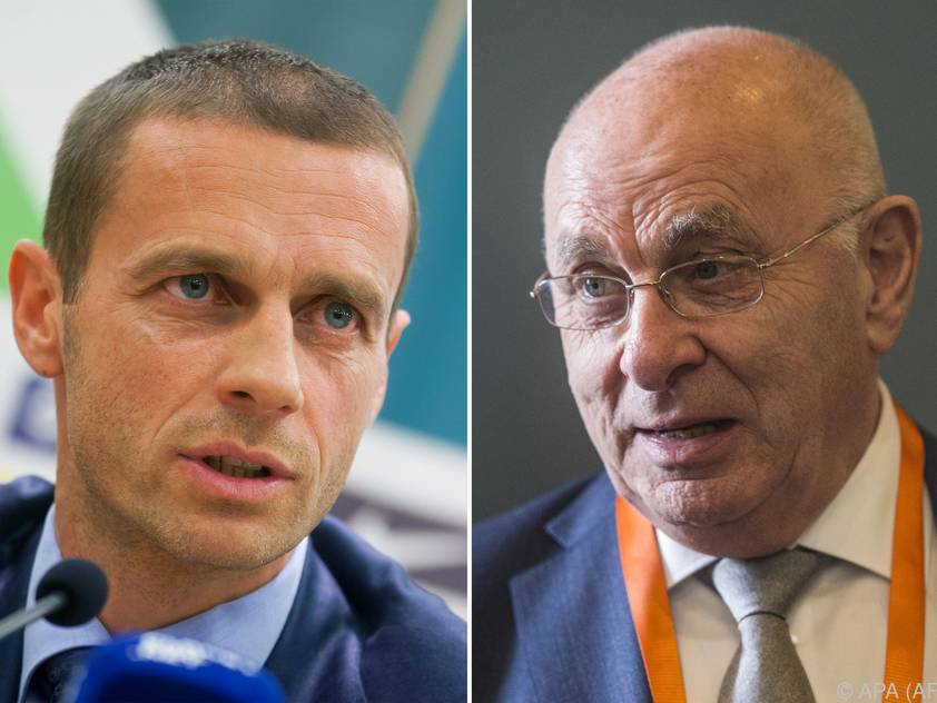 Čeferin (links) gilt als Favorit, van Praag (rechts) als Außenseiter Čeferin (links) gilt als Favorit, van Praag (rechts) als Außenseiter
