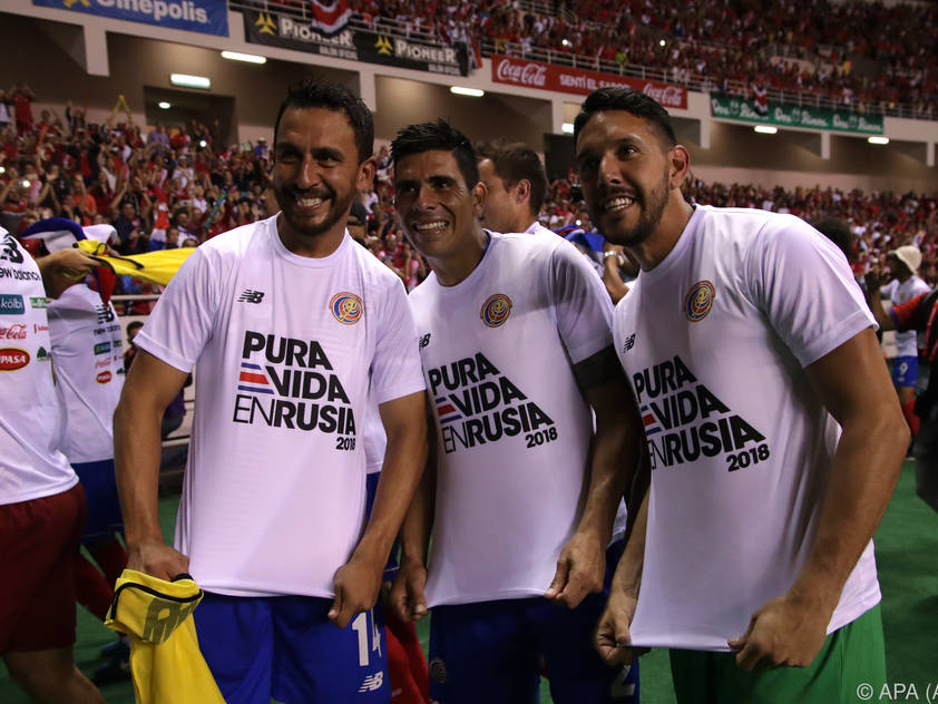 Die Freude ist groß beim Team von Costa Rica