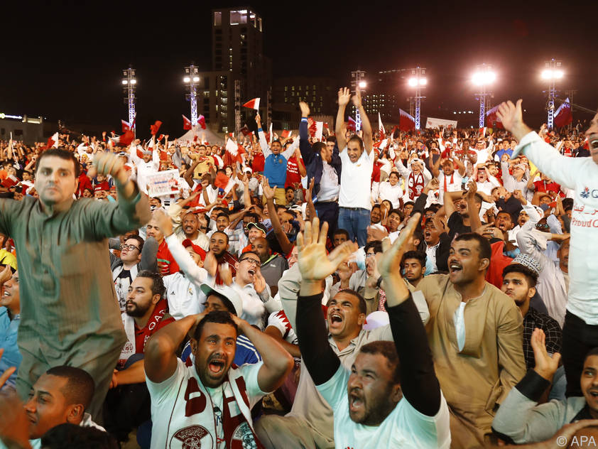 Katarische Fußballfans konnten ihr Glück kaum fassen