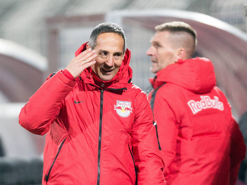 Salzburg-Trainer Adolf Hütter darf zufrieden sein