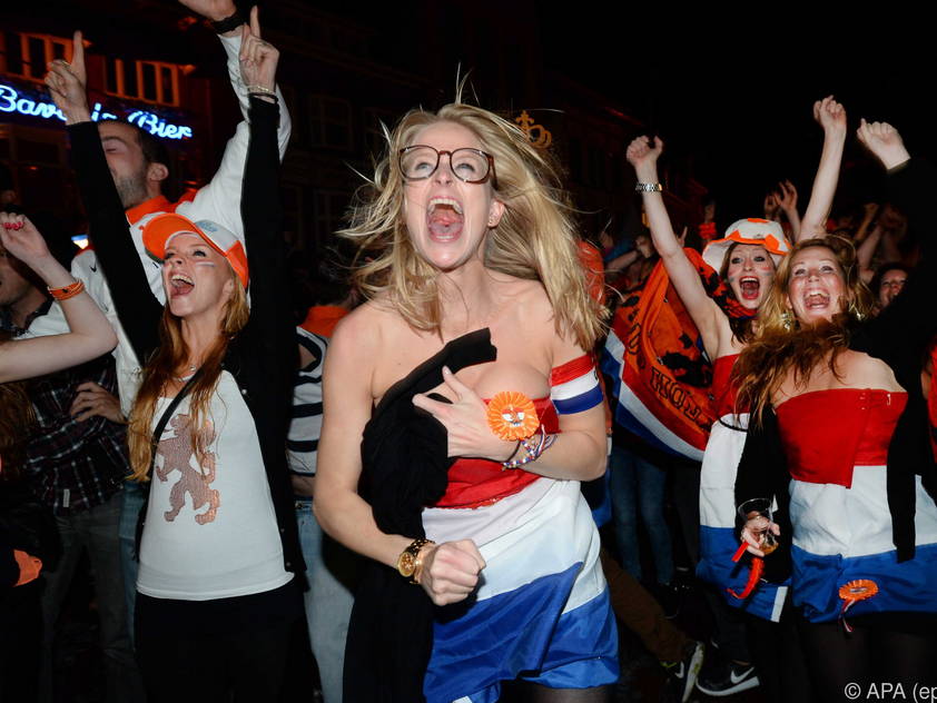 Die niederländischen Fans bejubelten ihre Mannschaft bei der WM