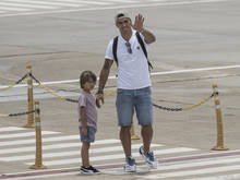 Luis Suarez bei seiner Ankunft in Rosario