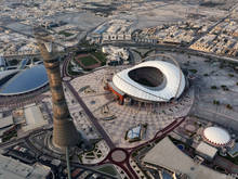Das Khalifa-Stadion von Doha ist ein Schauplatz der Fußball-WM