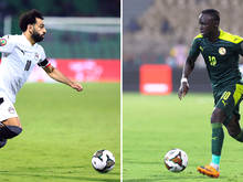 Statt im selben Team sind Salah (l.) und Mane diesmal Gegner