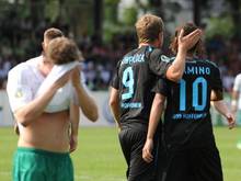 Der Hoffenheimer Sven Schipplock bejubelt das 4:0 durch Firminio. Foto: Carmen Jaspersen