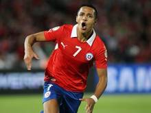 Der Chilene Alexis Sanchez jubelt über seinen Treffer gegen Ecuador. Foto: Mario Ruiz