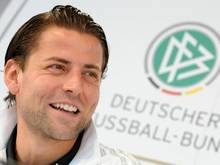 Torhüter Roman Weidenfeller bei der Pressekonferenz in München