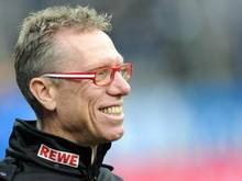 Kölns Trainer Peter Stöger will mit dem FC Köln die Tabellenspitze behaupten