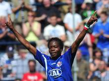 Allein Genoveva Anonma erzielte sechs Treffer für Potsdam beim 12:0-Kantersieg gegen Schlusslicht VfL Sindelfingen