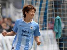 Yuya Osako erzielte in der 31. Minute das 1:0 für 1860 München