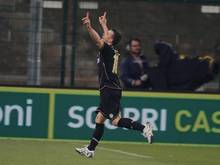 Antonio Di Natale freut sich über einen weiteren Treffer im Spiel gegen Genua