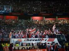 Die Spieler von River Plate feiern im Nonumental Stadion in Buenos Aires