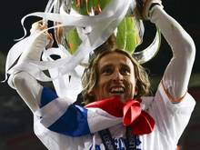 Am Tag nach dem großen Triumph wurde die lange Mähne von Luka Modric abgeschnitten. Foto: Jose Sena Goulao