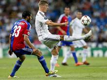 Toni Kroos (r.) gewann mit Real Madrid 5:1 gegen den FC Basel