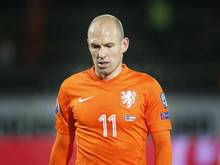 Arjen Robben erlebte mit den Niederlanden eine denkwürdige Niederlage. Foto: Stanley Gontha