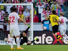 Der Kölner Kevin Vogt (r.) erzielte das 1:0 gegen den BVB