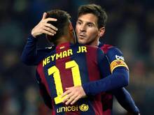 Neymar und Lionel Messi feierten mit Barcelona einen klaren Heimsieg