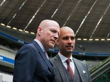 Matthias Sammer und Pep Guardiola halten den Konkurrenzkampf hoch. Foto: Andreas Gebert