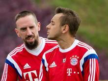 Franck Ribéry (l.)  und Rafinha fallen beim Rückrundenauftakt aus