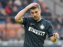 Lukas Podolski ist derzeit auch in Mailand nicht erste Wahl