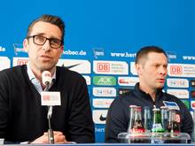 Manager Michael Preetz (l.) präsentierte Pal Dardai als neuen Hertha-Coach
