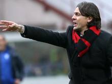 AC Mailands Coach Filippo Inzaghi kam mit seinem Team nicht über ein 1:1 gegen Empoli hinaus