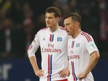 Marcell Jansen (l.) und Ivica Olic müssen sich noch gedulden