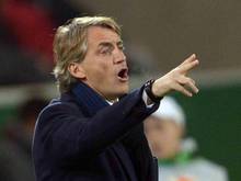 Inter Mailands Trainer Roberto Mancini muss viel Kritik einstecken