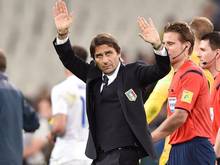 Antonio Conte grüßte die Fans in Turin