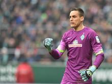 Bremens Trainer Viktor Skripnik baut gegen den HSV auf Torwart Raphael Wolf