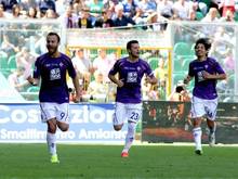 Der AC Florenz um Stürmer Alberto Gilardino (l.) zieht in die Europa League ein