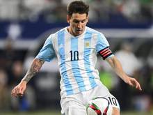 Nach der Ballannahme erzielte Lionel Messi den Treffer zum 2:2 im Spiel gegen Mexiko