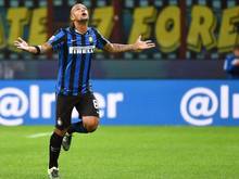 Inter Mailands Felipe Melo erzielte das Tor des Tages