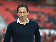 Leverkusens Trainer Roger Schmidt gibt das Endpsiel als Ziel aus