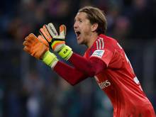 Torhüter Rene Adler musste das Training verletzungsbedingt vorzeitig abbrechen